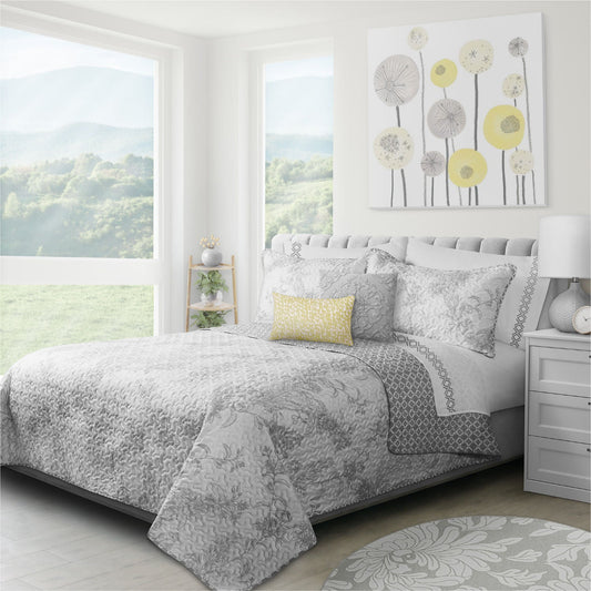 Quilt Bedding Set Woven 2 Piece Set Twin Transitions Alloy