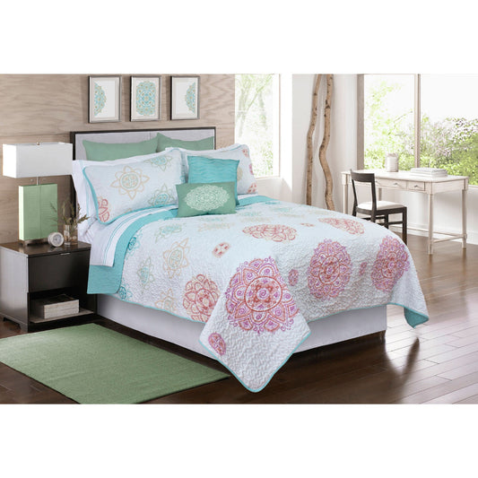 Quilt Bedding Set Woven 3 Piece Set Double/Queen Macy