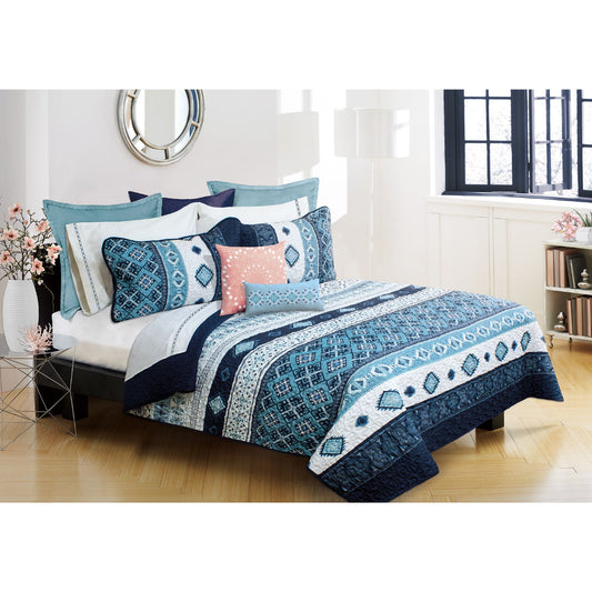 Quilt Bedding Set Woven 3 Piece Set Double/Queen Pacifica