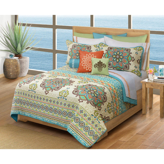 Quilt Bedding Set Woven 3 Piece Set Double/Queen Majorca