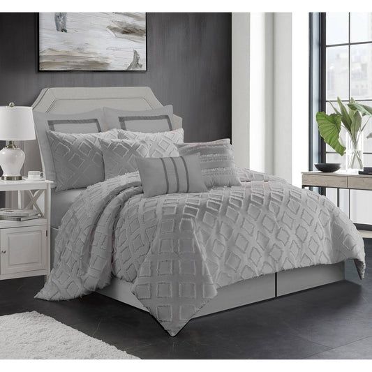 Comforter Marysa 7 Piece King Grey