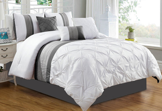 Comforter 7 Piece Trousseau Set King White