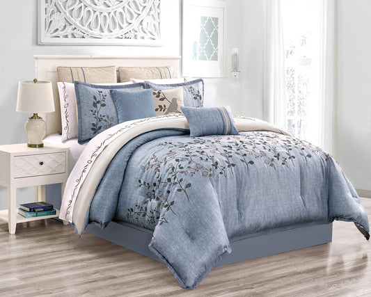 Woven Comforter Bedding Set 7Pcs D Enya