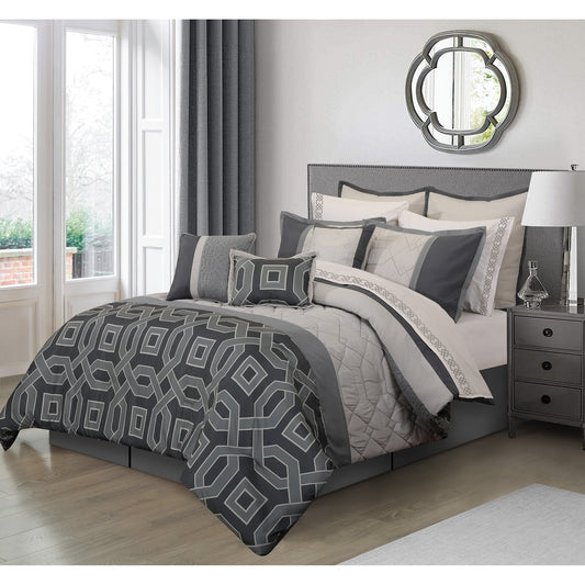 Woven Comforter Bedding Set 7Pcs D Aero