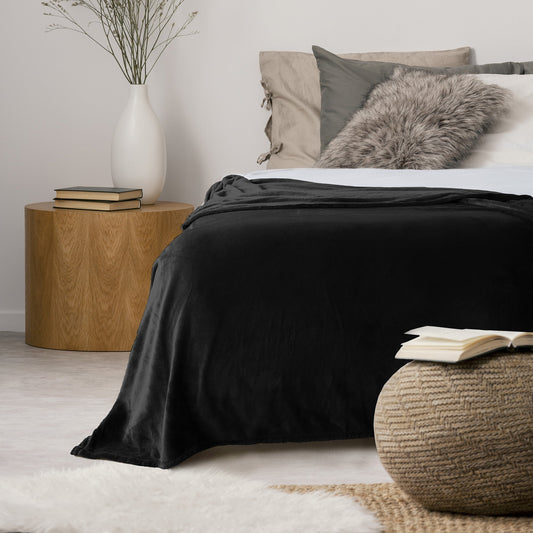 Super Soft Flannel Blanket Throw Home Decor Bedding 60X80 Black