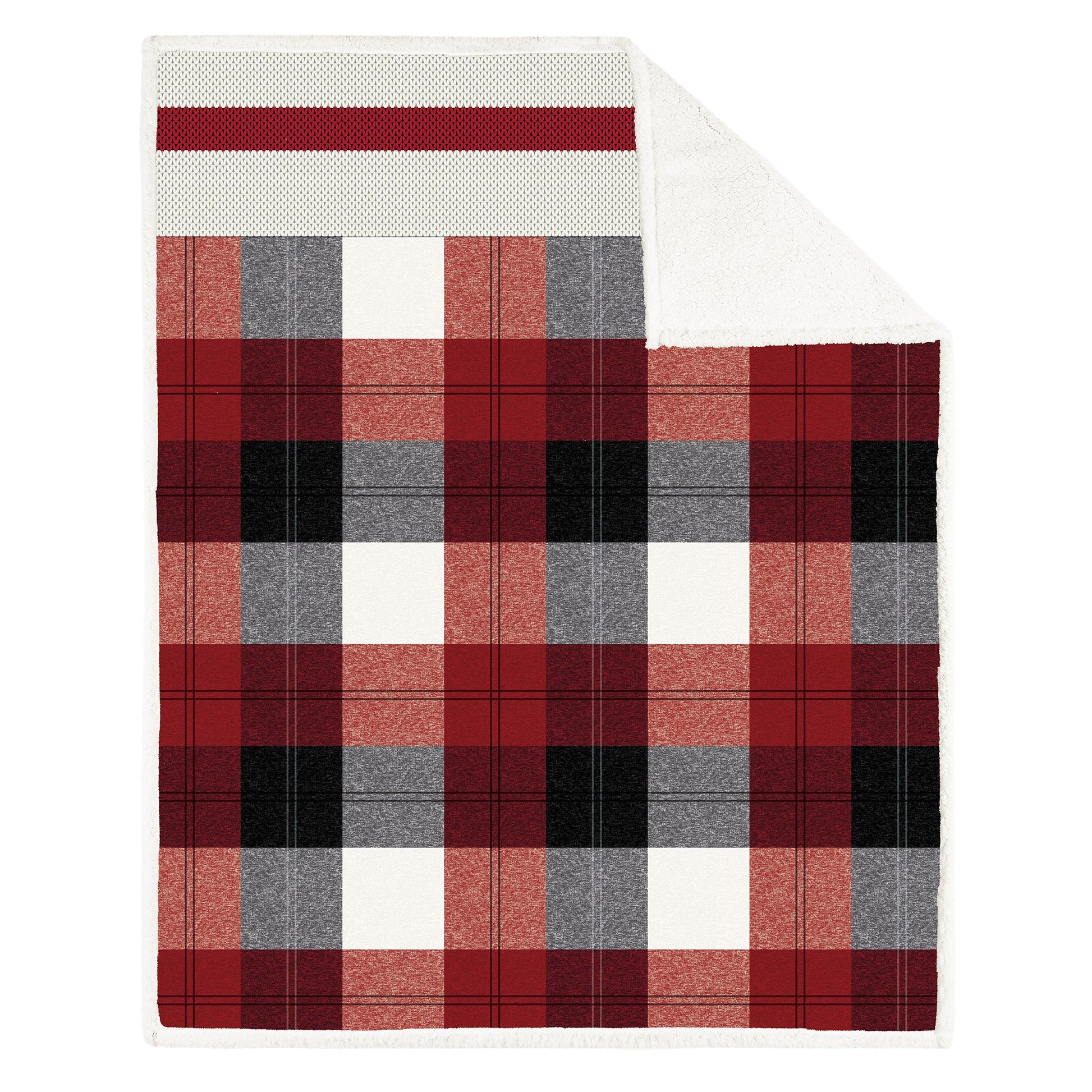 Super Soft Printed Reversible Blanket Throw Sherpa Home Decor Bedding 48X60 Winter Plaid