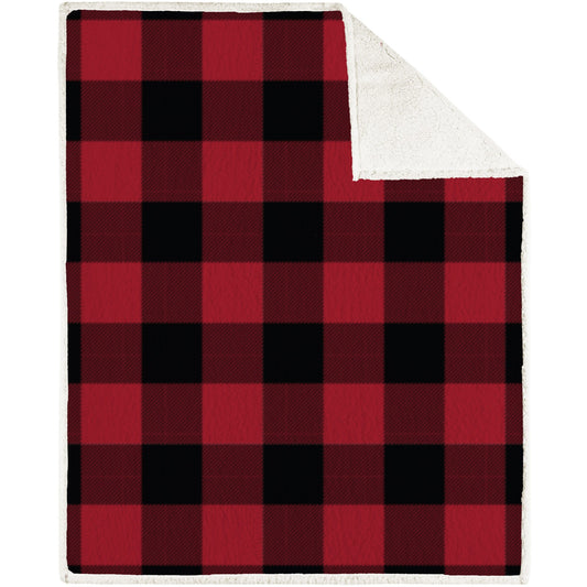 Super Soft Printed Reversible Blanket Throw Sherpa Home Decor Bedding 48X60 Winter Plaid