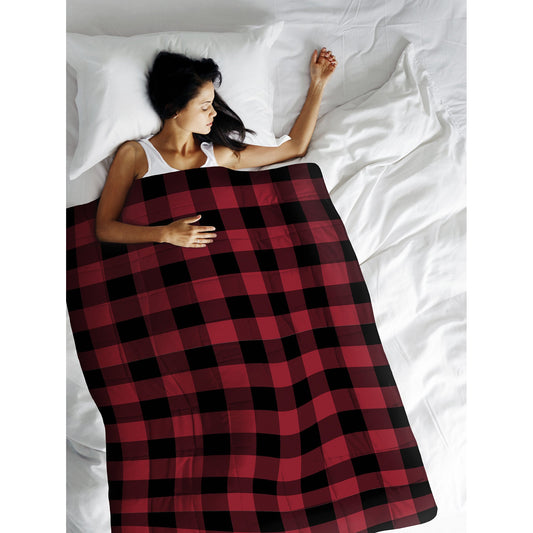 Super Soft Woven Weighted Blanket Throw Home Decor Bedding 40X60 Red Buffalo Plaid