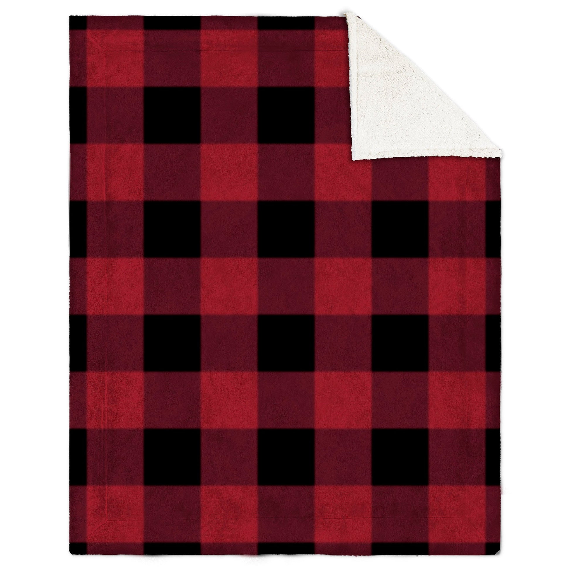 Super Soft Faux Fur Sherpa Blanket Throw Home Decor Bedding 48X60 Red Buffalo Plaid
