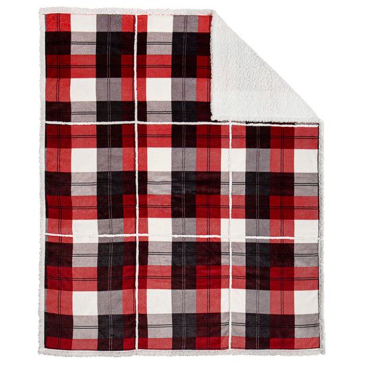 Super Soft Flannel Sherpa Blanket Throw Home Decor Bedding 48X60 Winter Plaid