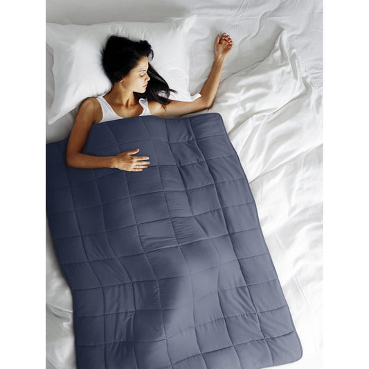 Super Soft Woven Weighted Blanket Throw Home Decor Bedding 40X60 Navy