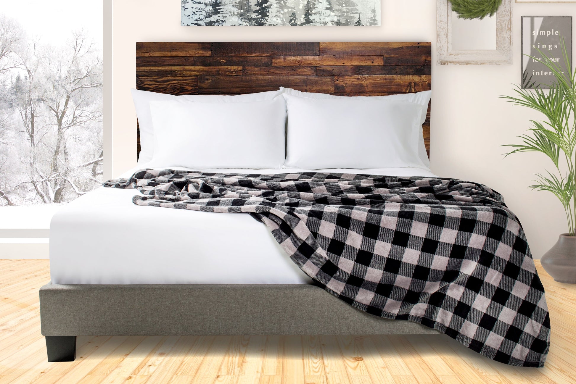 Super Soft Knit Blanket Throw Home Decor Bedding 60X80 Grey