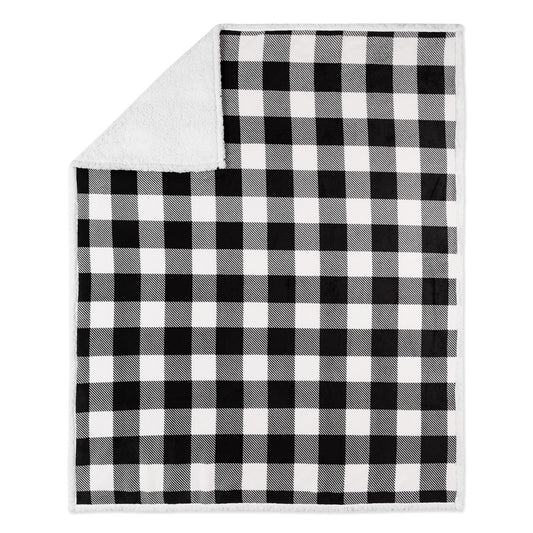 Super Soft Blanket Throw Home Decor Bedding 48X60 White And Black