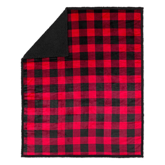 Super Soft Blanket Throw Home Decor Bedding 48X60 Red And Black