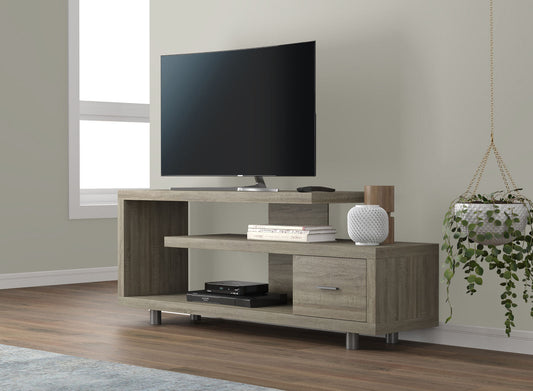 Tv Stand Dark Taupe Staggered Concept 1 Drawer