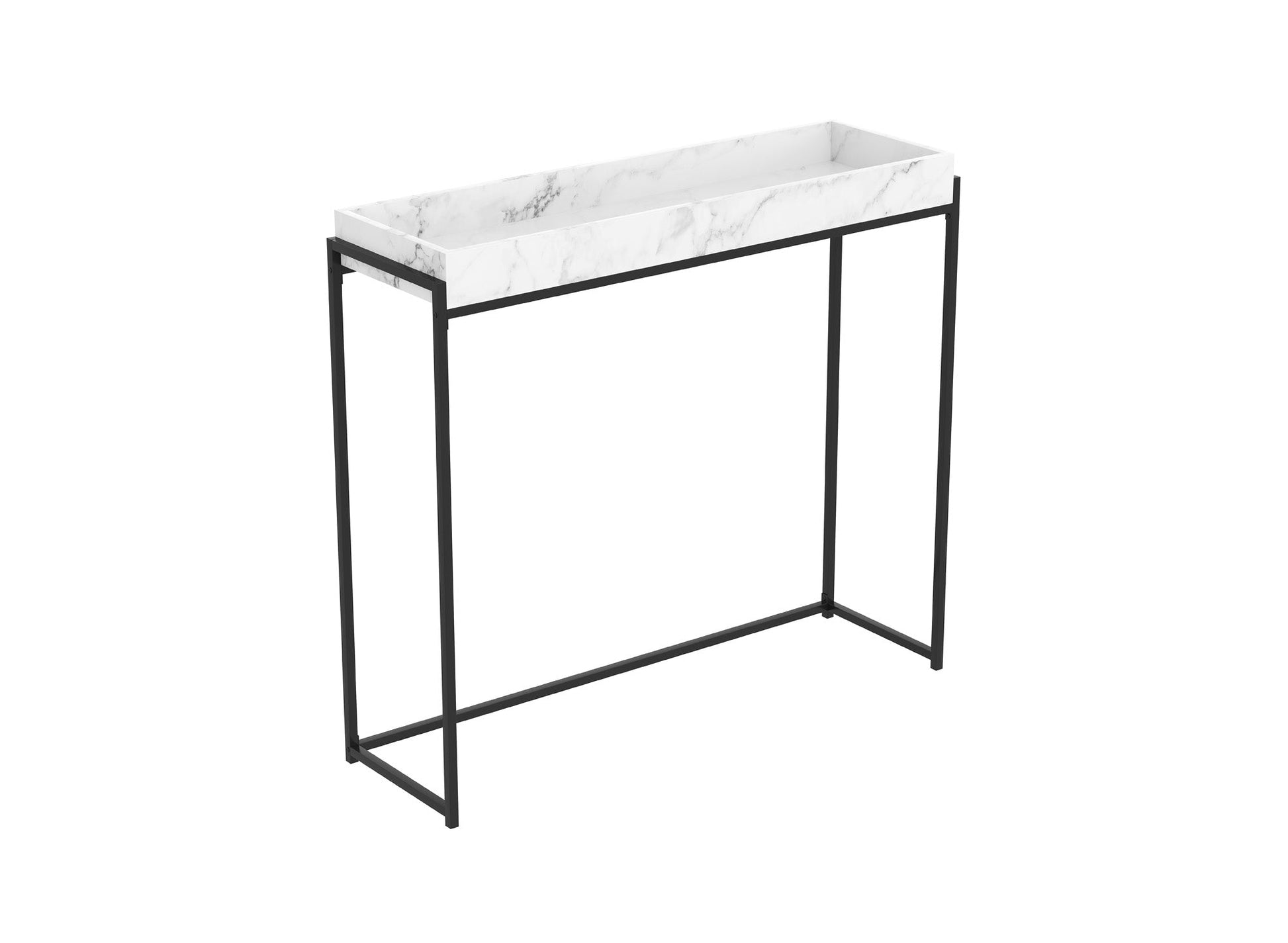 Console Sofa Table Marble Sunken Tray