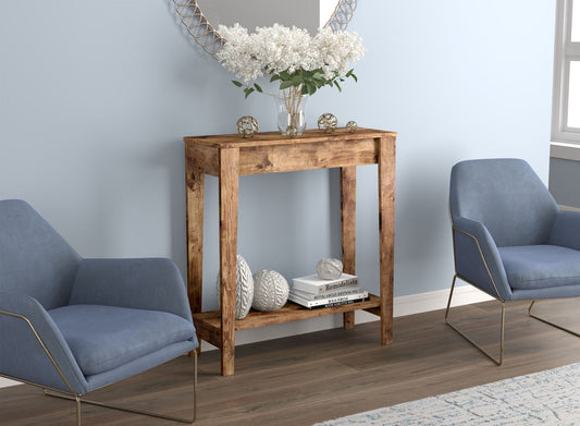 Console Sofa Table Brown Reclaimed Wood 1 Shelf