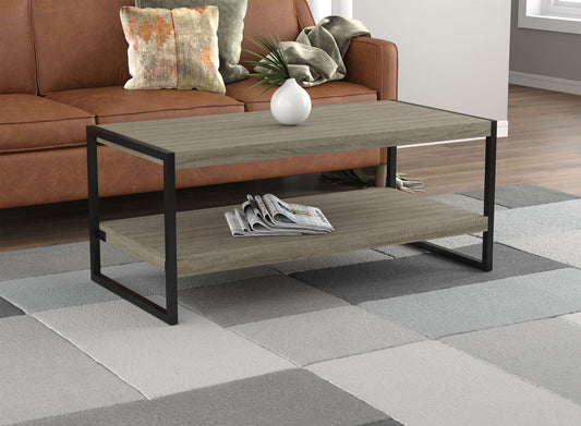 Coffee Table Dark Taupe Black Metal