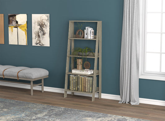 Wall Shelf Dark Taupe 5 Tier