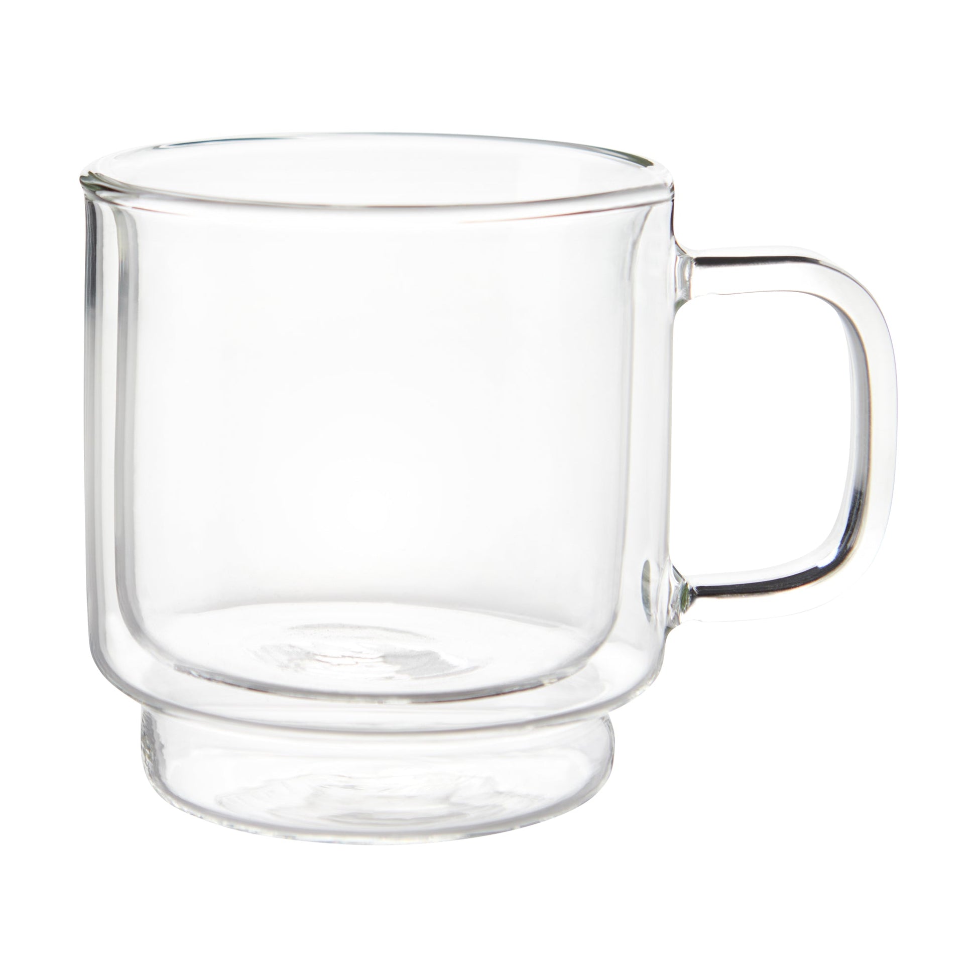 Insulated Double-Wall Glass Coffee Tea Hot or Cold Beverage Mug 2 Piece Set 250ml, Barista