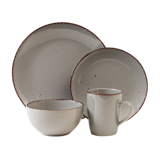 Dinnerware Set 16 Piece Stoneware, Service for 4